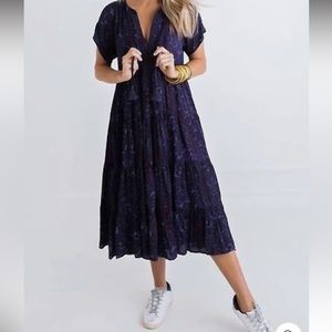 Karlie tiered midi dress